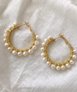 Pearl Hoop Earring