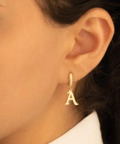 Letter Stud Earring