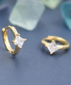 Stone Hoop Earring