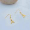Shiny Letter Drop Earring