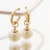 Pearl Drop Hoop Earring