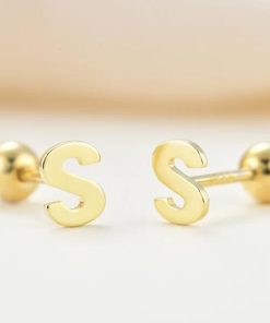 Letter Stud Earrings