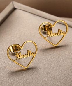 Letter Stud Earrings
