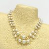 Elegant Pearl Earring Bracelet Necklace Sets
