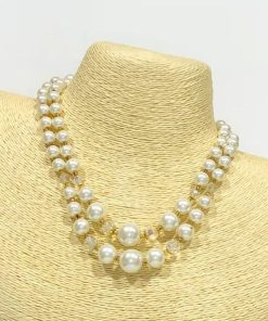 Elegant Pearl Earring Bracelet Necklace Sets