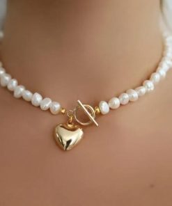 Heart Pearl Necklace