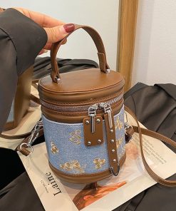 Fashion Simple Bucket Bag, 15*17*15cm