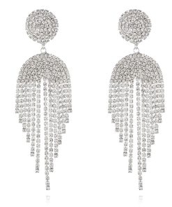 Rhinestone Tassel Earring