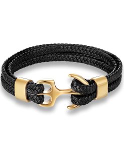 Gold Leather Bracelet
