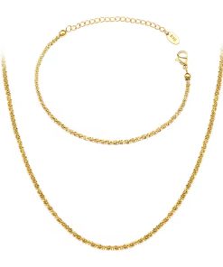 Simple Elegant Necklace Bracelet Set