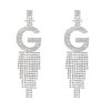 Cubic Zirconia Letter Earring