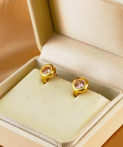 Round Stone Earring