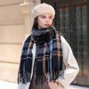 Soft and comfortable multifunctional knitted scarf， 35*190cm