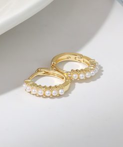 Open Hoop Pearl Earring