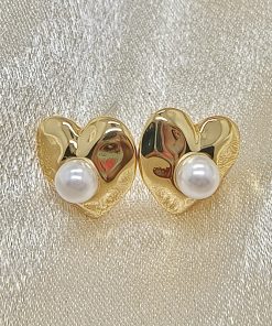 Heart Pearl Earring