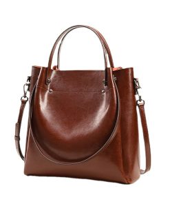 100% Leather Warm Handbag,  28*9*21cm