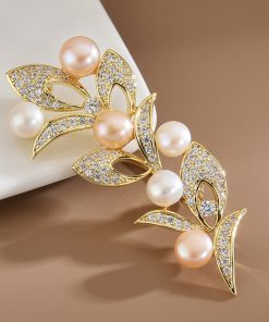 CZ Stone Brooch