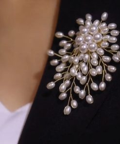Dainty Satin Pearl Brooches