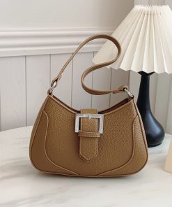 Soft leather leisure Shoulder bag， 23*25cm