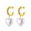 Cute Heart Gold Earring