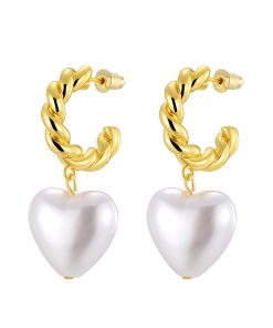 Cute Heart Gold Earring
