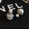 CZ Pearl Earring