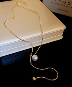 Dainty Long Sweater Necklace