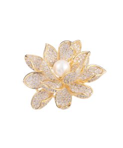 Pearl brooch pins for women