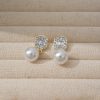 Rhinestone Drop Pearl Earring