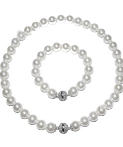 Pearl Bracelet Necklace Set