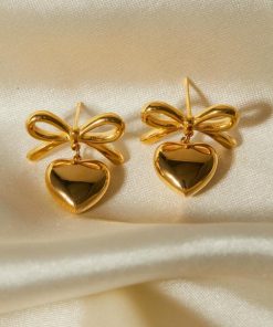 Gold Heart Earring
