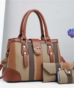3 pcs Leather Handbags Tote Bag For Women Set