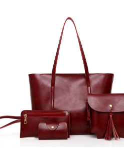 Fashion Large Capacity Retro Girl Shoulder Handbag Set