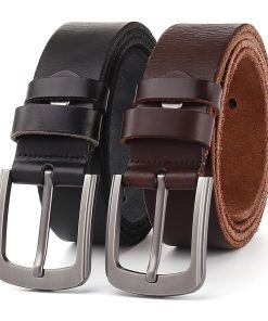 100% cowhide, 24k glossy pure steel buckle belt