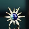 Pearl star brooch