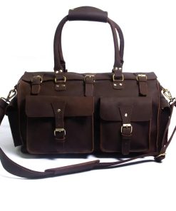 Large Leather Tote Bag Shoulder Travel Bag, 47*26cm