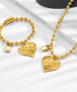 Dainty Necklace Bracelet Set for Women