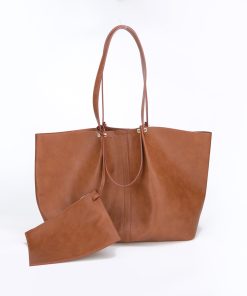 Trendy Leather Shoulder Handbag Set
