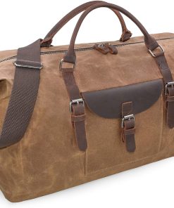 Leather Duffel Bag for Travel Bag, 45cm