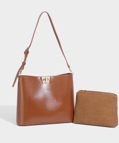 Women Bucket Shoulder Bag Wallet Set