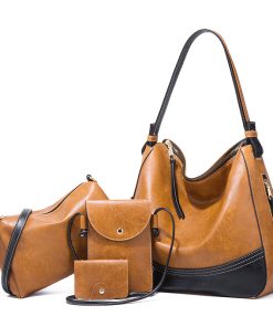 Fashion Leather Bag Women Handbag Purse Set, 31.0 x 28.0 x 14.0cm