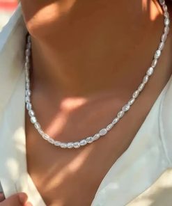 Elegant Pearl Necklace for Women Long Style