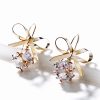 Bow Tie Heart Love Drop Earrings