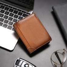 Leather Card Holder Men Women's Business Mini Card Case, 9*5cm