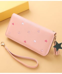 Card Leather Women Purse Ladies Wallet, 19*10cm