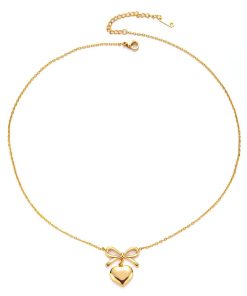 925 Sterling Silver Heart Pendant Necklace, 60cm