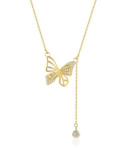925 Sterling Silver Butterfly Necklace