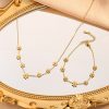 Simple Necklace Bracelet Two Piece Set